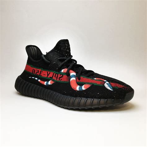 authentic adidas yeezy 350 boost v2 black x gucci gs|yeezy 350 v2 black price.